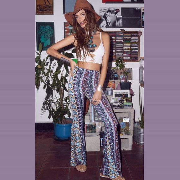RAGA Pants - Raga / REVOLVE Ashbury Flare Leg Printed Pants